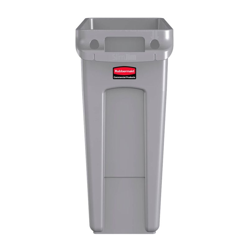 BIN SLIM JIM 60L GREY WASTE CONTAINER