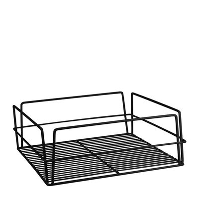 GLASS BASKET BLACK 355X355X125MM PVC