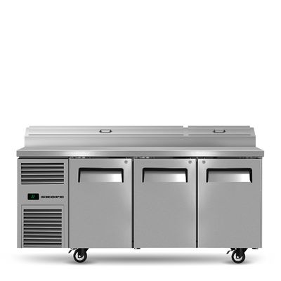 PIZZA PREP FRIDGE 3 DOOR SOLID, SKOPE