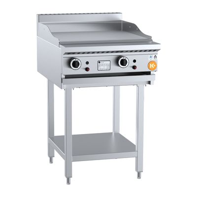 GRILL PLATE GAS 600MM ON STAND, B+S K+