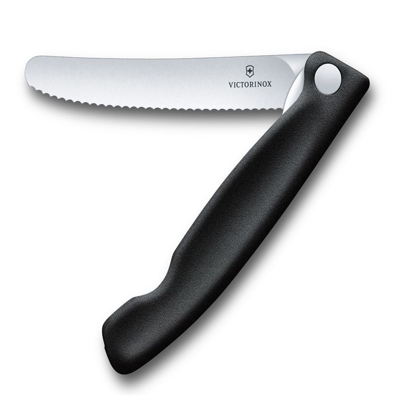 KNIFE PARING FOLDABLE 11CM BLACK, VICT