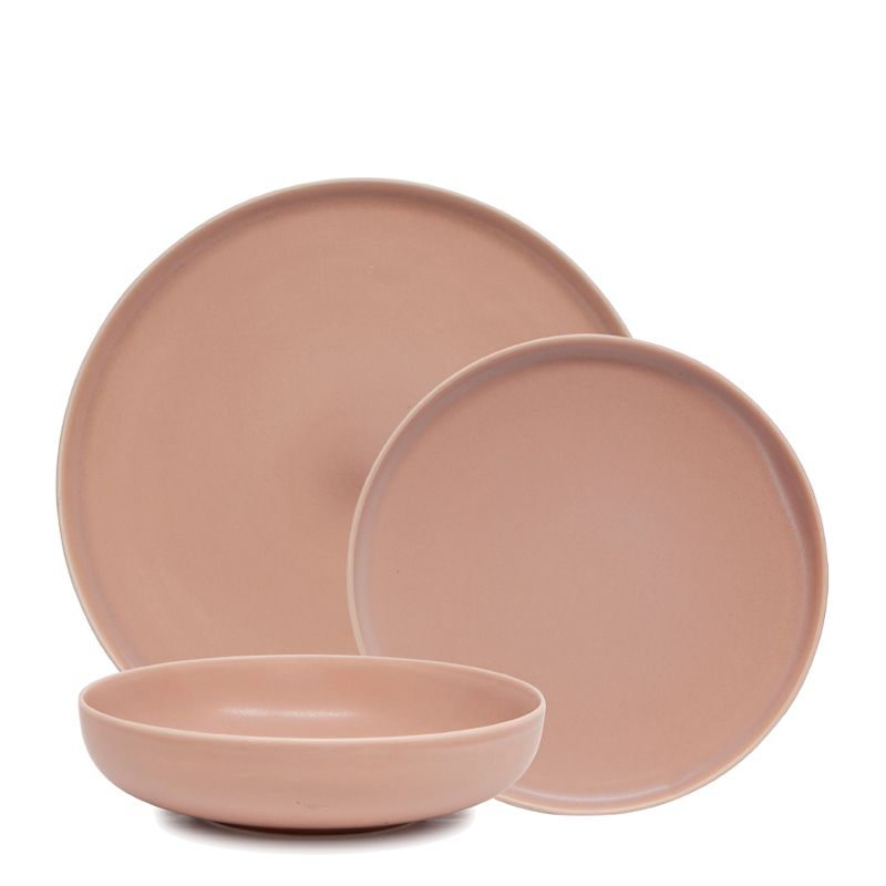 Dinner Set Blush 12pc S P Hue Salt Pepper Crockery 1 Sets Chef S Hat