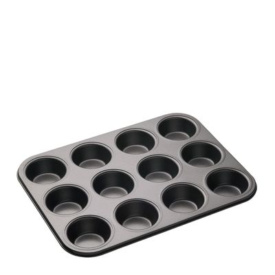 MASTER Chef Silicone Non-Stick Muffin Pan, Red, 12-Cup