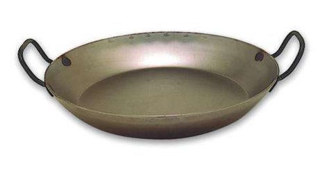 PAELLA PAN 10IN/25CM BLACK STEEL