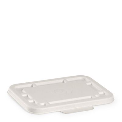 RECTANGULAR LID 500/600ML WHITE, BIOPAK