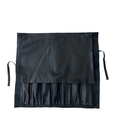 KNIFE ROLL 7 POCKET BLACK LEATHER, AXIL