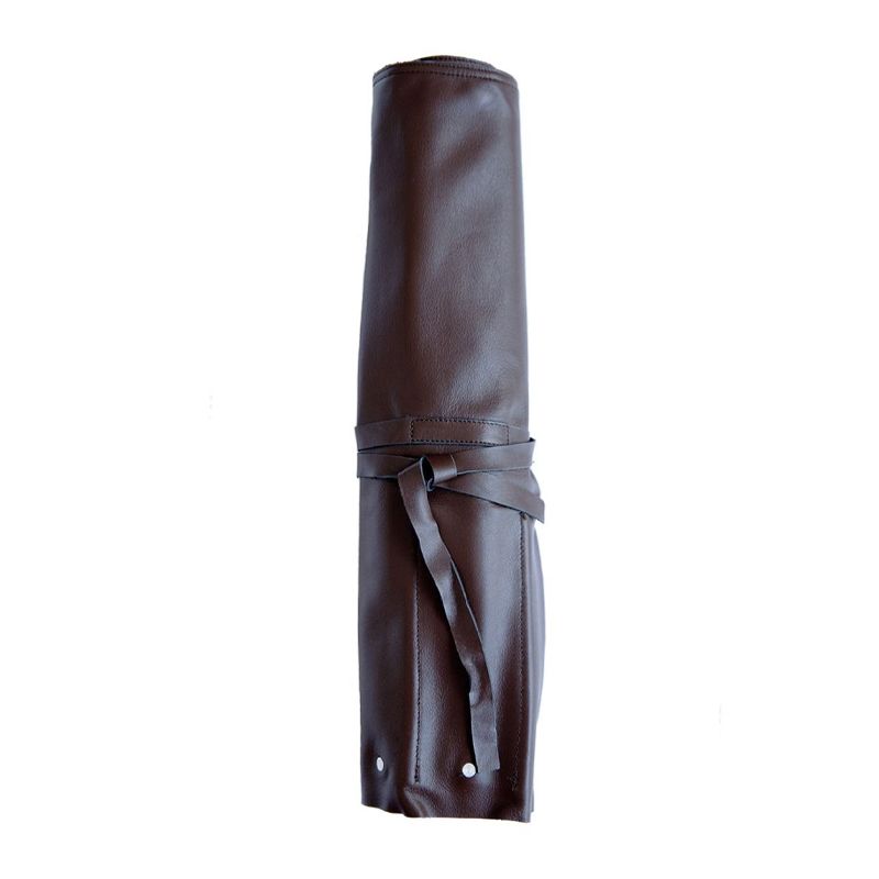 KNIFE ROLL 7 POCKET BROWN LEATHER, AXIL