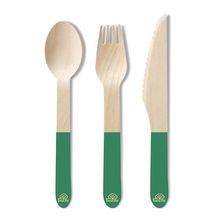 CUTLERY WOOD MINT, ECO SOULIFE 24PCES