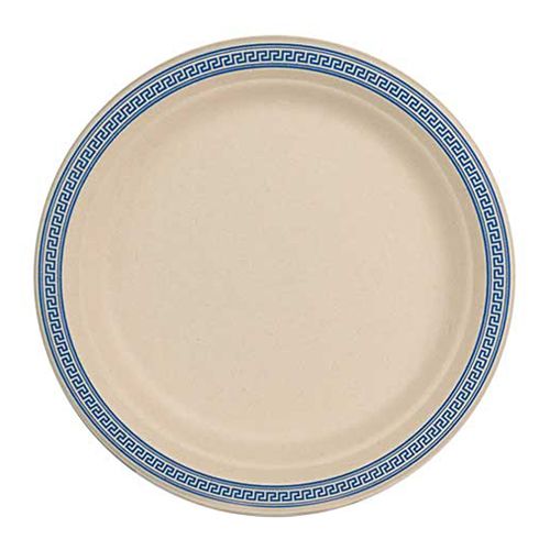 PLATE SIDE ANCIENT GREEK BLUE, 10PC