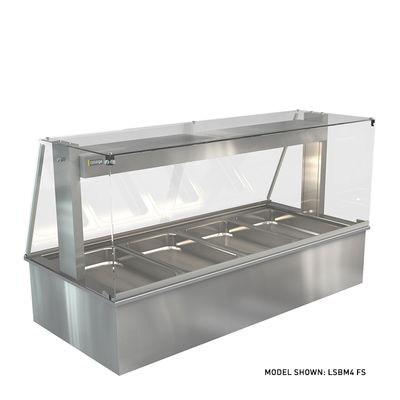 BAIN MARIE 4X1/1 FULL SQR GLASS, COSSIGA