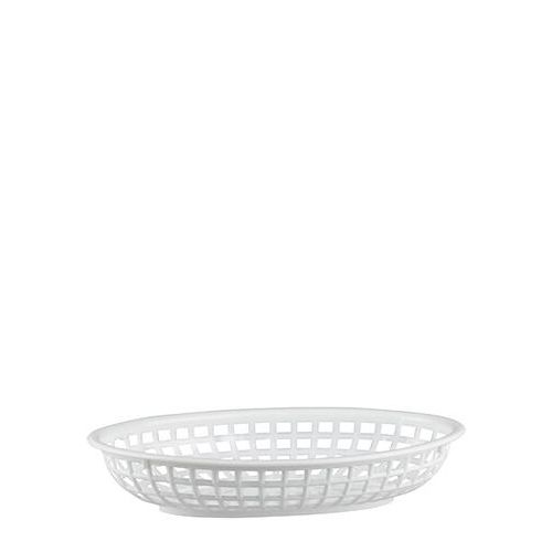 BREAD BASKET PLASTIC OVAL WHITE