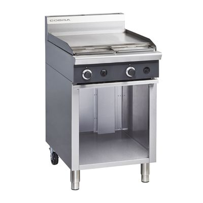 GRIDDLE FLAT 600MM OPEN CABINET COBRA