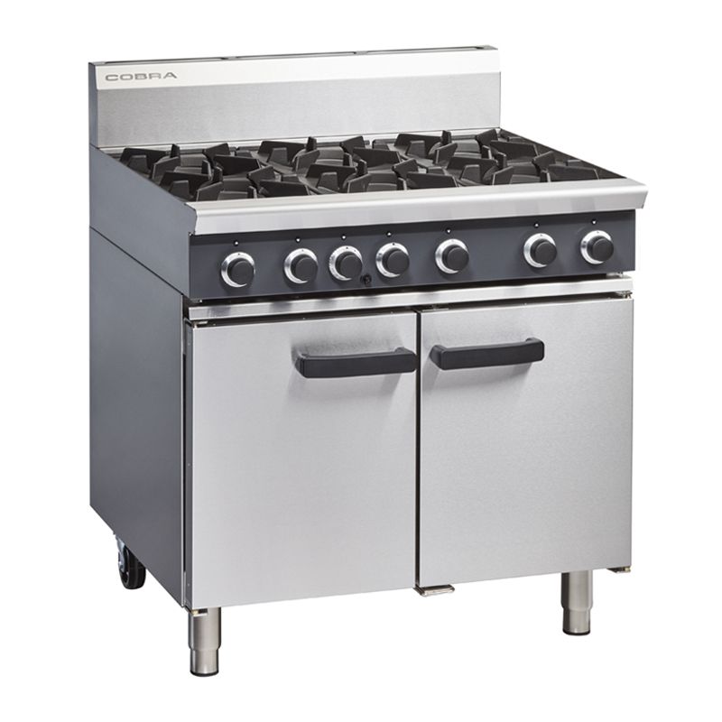 RANGE GAS 6 BURNER W/ STATIC OVEN, COBRA