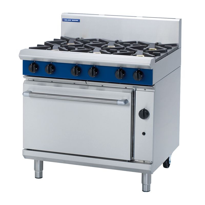 OVEN RANGE GAS 6 BURNER, BLUE SEAL EVO