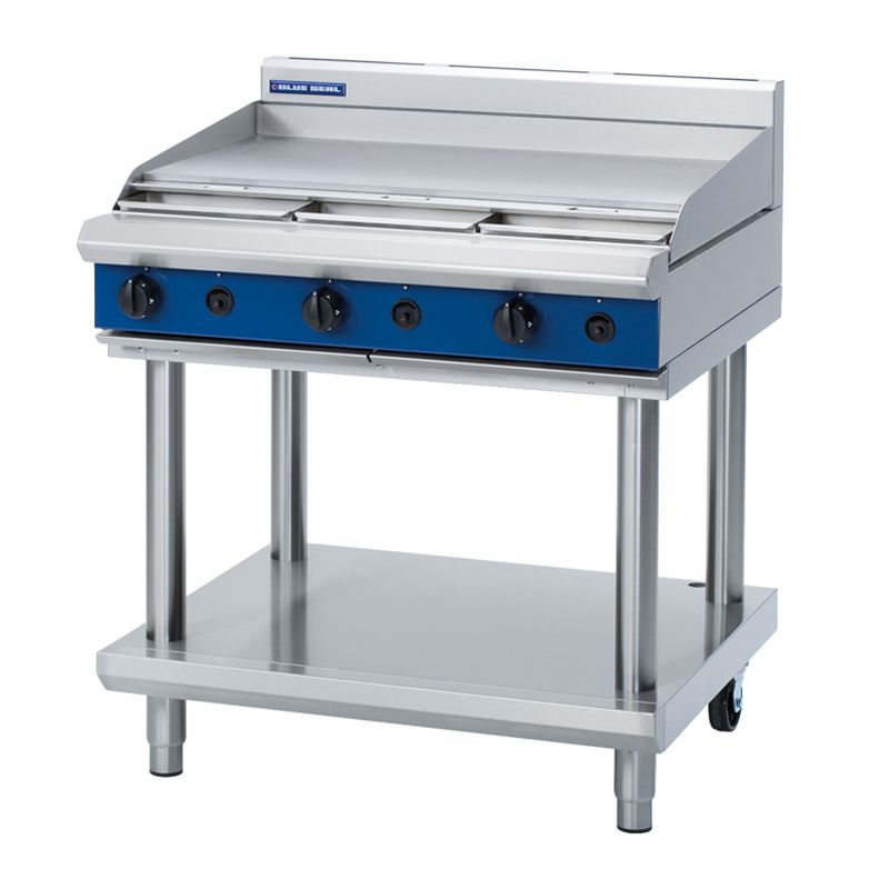 GRIDDLE GAS SMOOTH 900MM, BLUE SEAL EVO