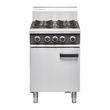 RANGE GAS 4 BURNER W-/STATIC OVEN, COBRA