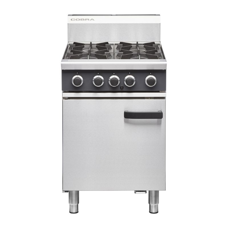 RANGE GAS 4 BURNER W-/STATIC OVEN, COBRA