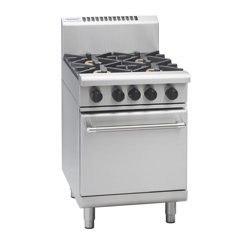 4 BURNER GAS 600MM W/STATIC OVEN,WALDORF