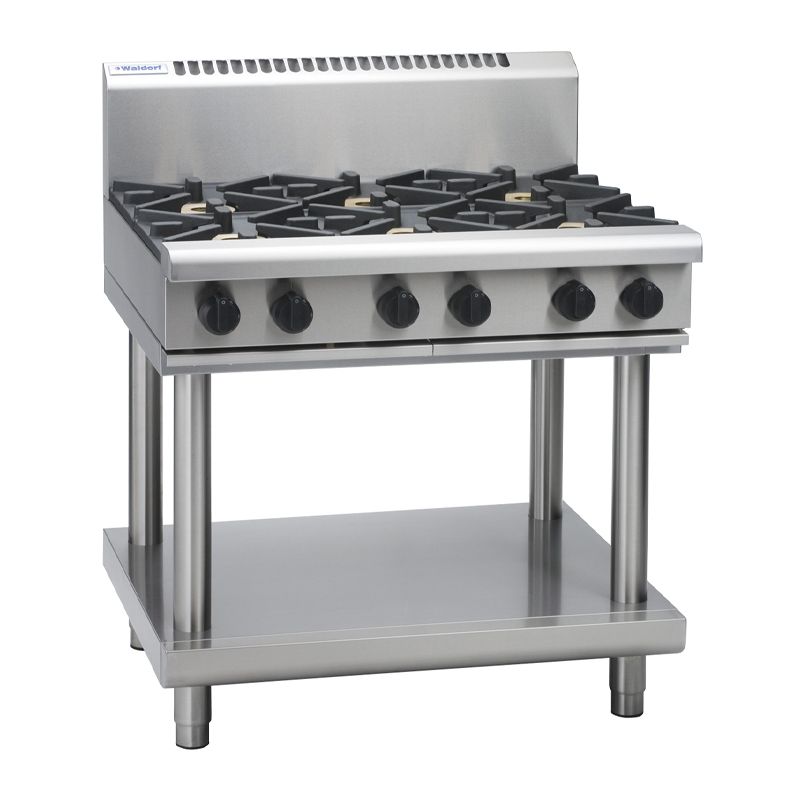 GRIDDLE GAS 900MM ON LEG STAND,  WALDORF