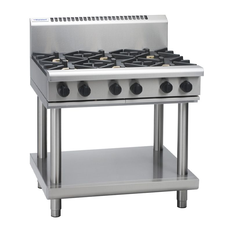 GRIDDLE GAS 900MM ON LEG STAND, WALDORF