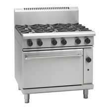 6 BURNER GAS WITH STATIC OVEN, WALDORF