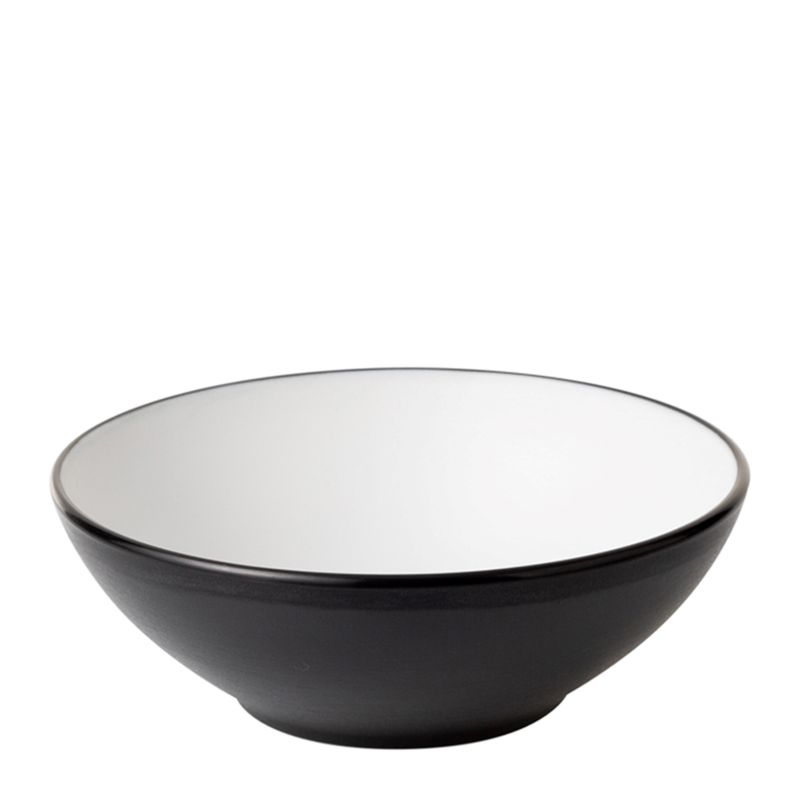 BOWL WHT/BLK 21CM MELAMINE COUCOU