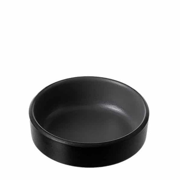 SAUCE DISH GRY/BLK 7.6CM MELAMINE COUCOU