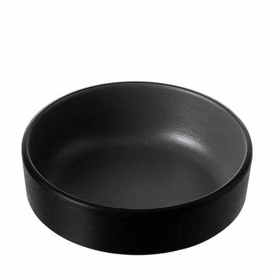 SAUCE DISH GRY/BLK 127MM MELAMINE COUCOU