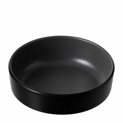 SAUCE DISH GRY/BLK 155MM MELAMINE COUCOU