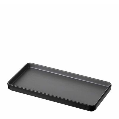 PLATE GRY/BLK 25X12CM MELAMINE COUCOU