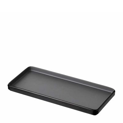 PLATE GRY/BLK 29X13CM MELAMINE COUCOU