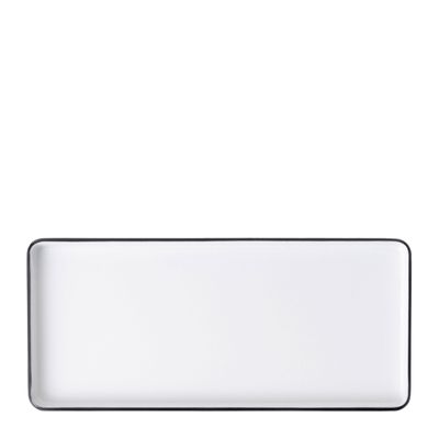 PLATE WHT/BLK 29X13CM MELAMINE COUCOU