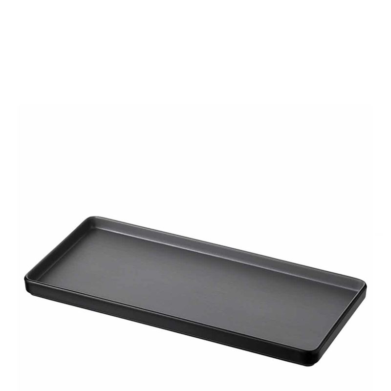 PLATE GRY/BLK 32.5X15CM MELAMINE COUCOU