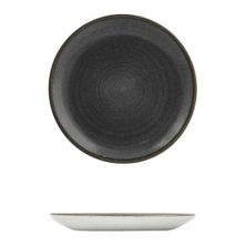 PLATE COUPE BLACK 165MM, STONECAST RAW