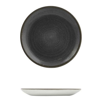 PLATE COUPE BLACK 165MM, S/CAST RAW