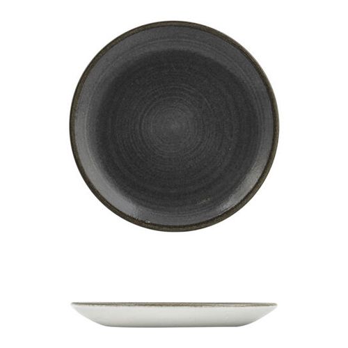 PLATE COUPE BLACK 165MM, STONECAST RAW