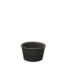 RAMEKIN RIBBED CHARCOAL 85X50MM, ZUMA