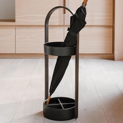 UMBRELLA STAND BLK/WALNUT UMBRA BELLWOOD