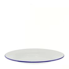 PLATE WHT/BLUE RIM 24CM ENAMEL, FALCON