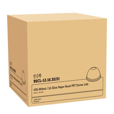 LID PET DOME 12,16,32OZ, BIOPAK 1000CTN