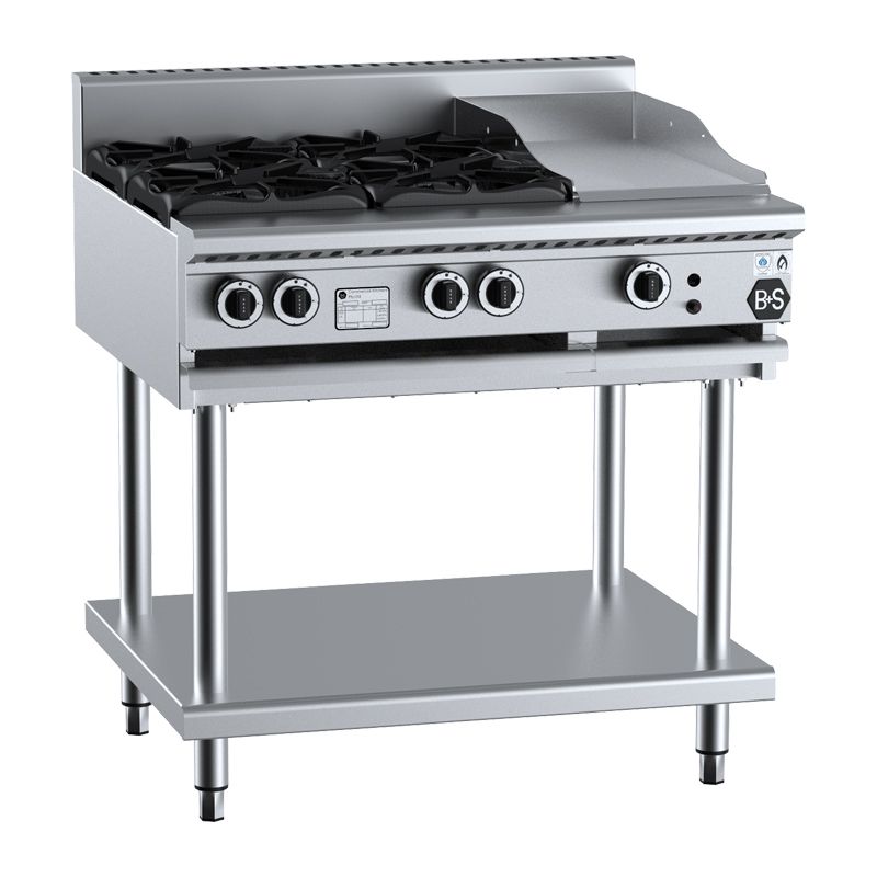 4 BURNER & 300MM GRILL PLATE B+S