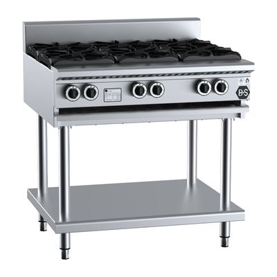 BOILING TOP 6 BURNER W/STAND, B+S
