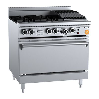 OVEN GAS 4 BURNER 300MM BROILER, B+S K+