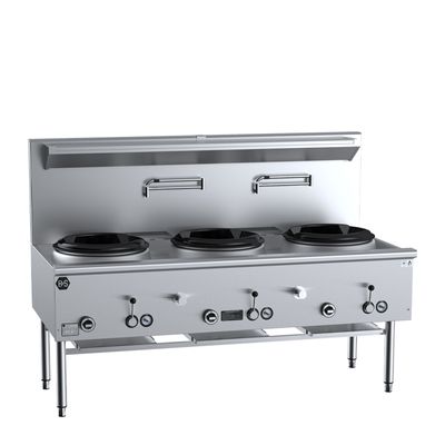 WOK TABLE 3 HOLE DELUXE WATERLESS, B+S