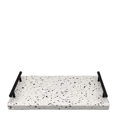 TRAY W/ HANDLES TERRAZZO 35X18CM, G&T