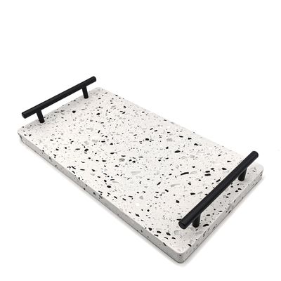 TRAY W/ HANDLES TERRAZZO 35X18CM, G&T