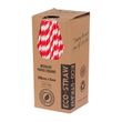 STRAW PAPER RED/WHITE 200MM, 250PCS