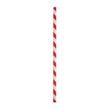 STRAW PAPER RED/WHITE 200MM, 2500CTN