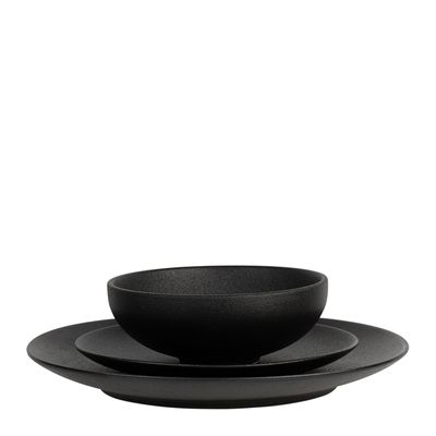 DINNER SET 12PC BLACK, M&W CAVIAR