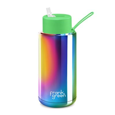 BOTTLE CHROME RAINBOW/GREEN 1L, F/GREEN